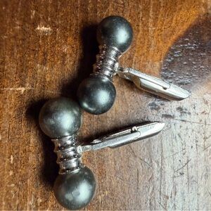 Silver and Black Pearl Men's Cufflinks